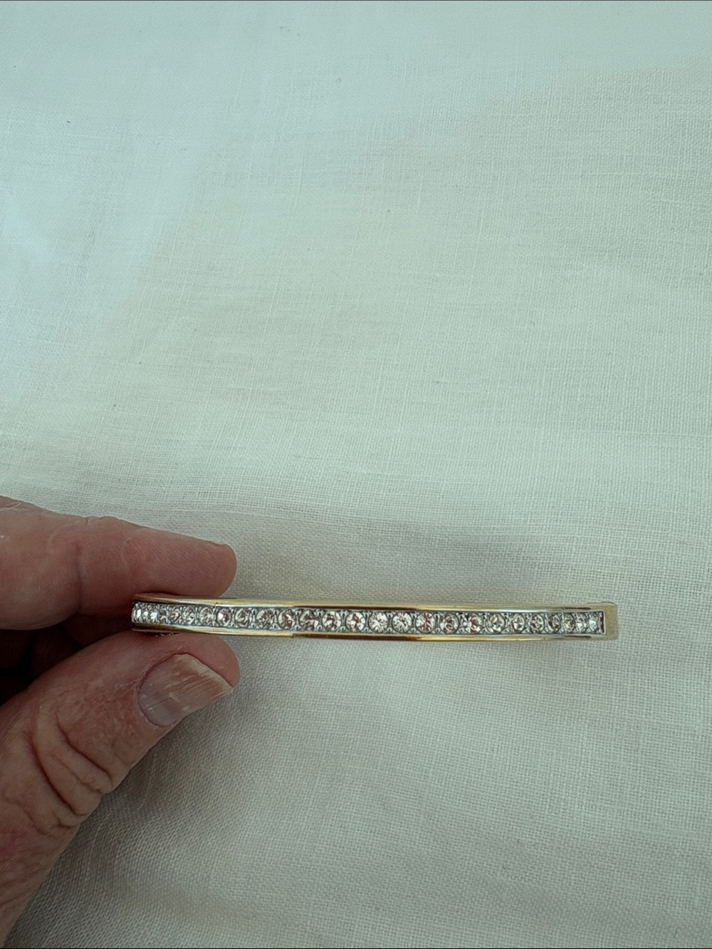 Gold-Tone Swarovski Bangle Bracelet.